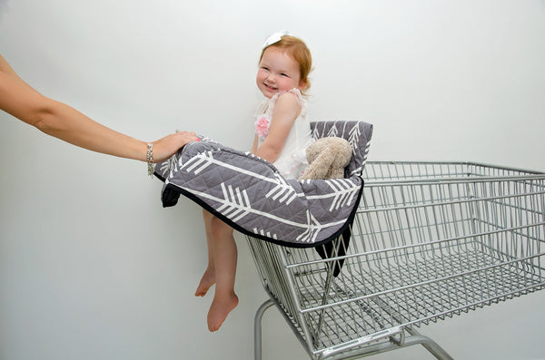 Shopping trolley cover, one child.  Trolley cover